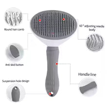 Peine para mascotas, peine de aguja de acero inoxidable, cepillo de limpieza para perros y gatos, depilación flotante, Limpieza del cabello, belleza, cuidado de la piel